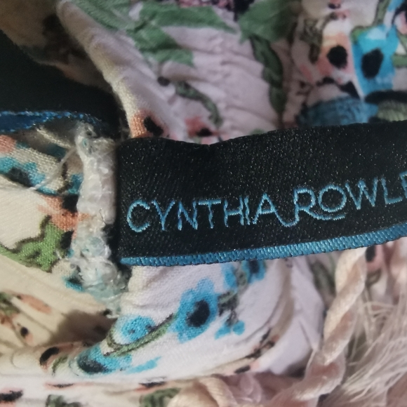 Cynthia Rowley Pink, Blue & Green Floral and Birds Pajama Pants - Picture 5 of 9